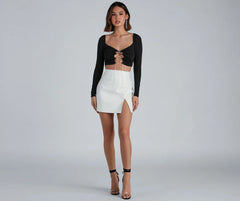 Rise And Stun Lace-Up Crop Top