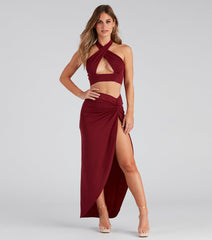 All Night Plunge Halter Top