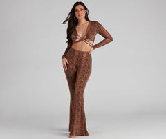 Leopard Spots Strappy Crop Top