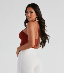 Strings Attached Halter Crop Top