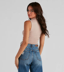 Love The Look Lace-Up Crop Top