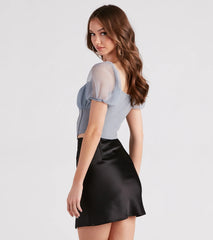 Total Sweetheart Puff Sleeve Corset Top