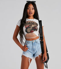 Rocker Babe Cropped Graphic Tee