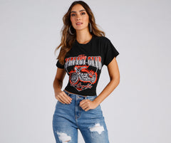 The Perfect Club Lace-Up Graphic Tee