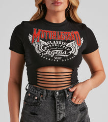 Motor Legend Cropped Graphic Tee