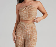 Sandy Beaches Boho Halter Top
