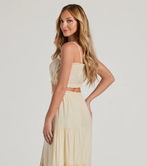 Romance For Two Sleeveless Crop Top