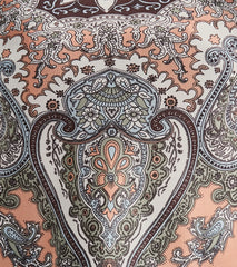 Trendy Adventure Strapless Paisley Satin Crop Top