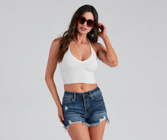 Limelight Lace Up Knit Top