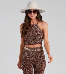Desert Queen Boho Halter Top