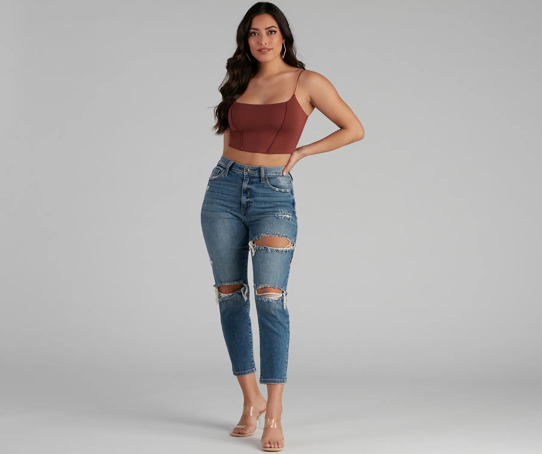 You're Not Basic Seam Crop Top
