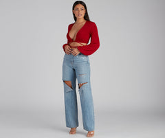 Chic Vibes Only Surplice Wrap Top