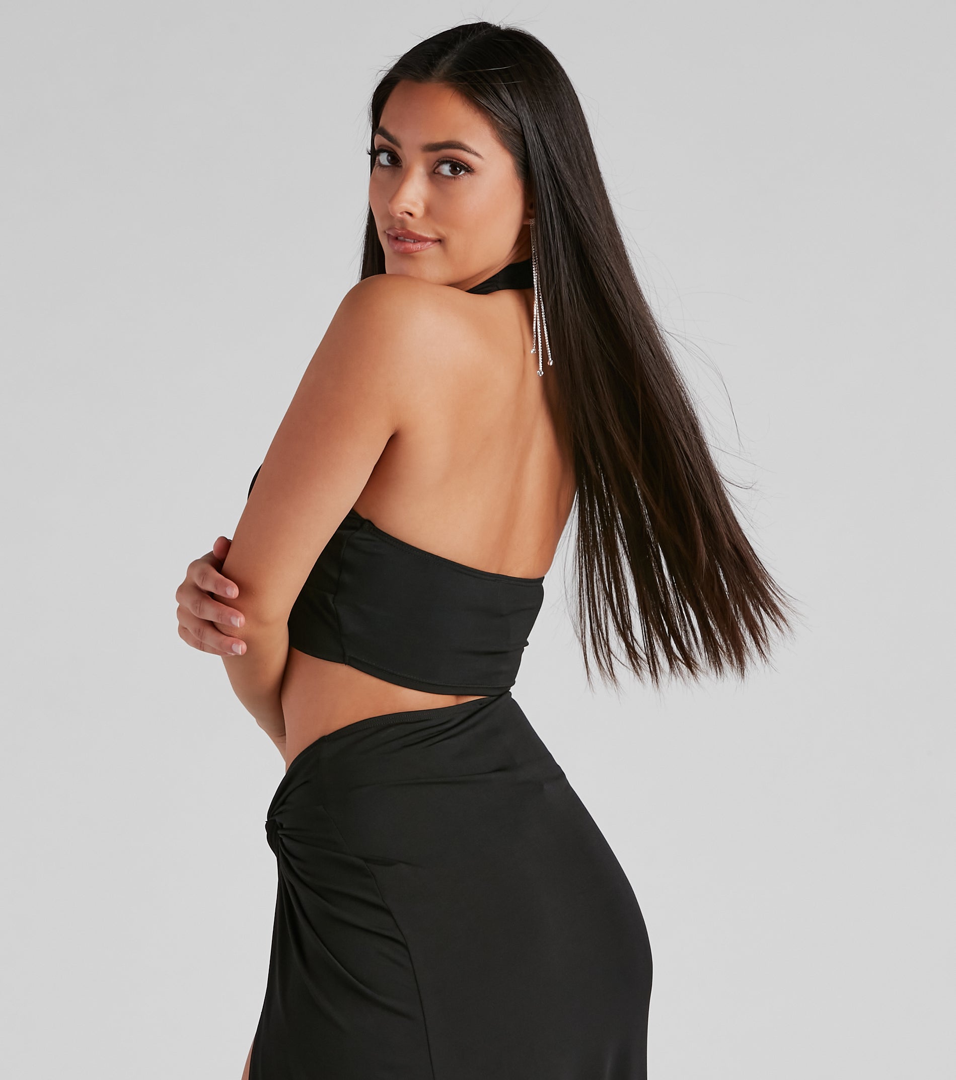 All Night Plunge Halter Top