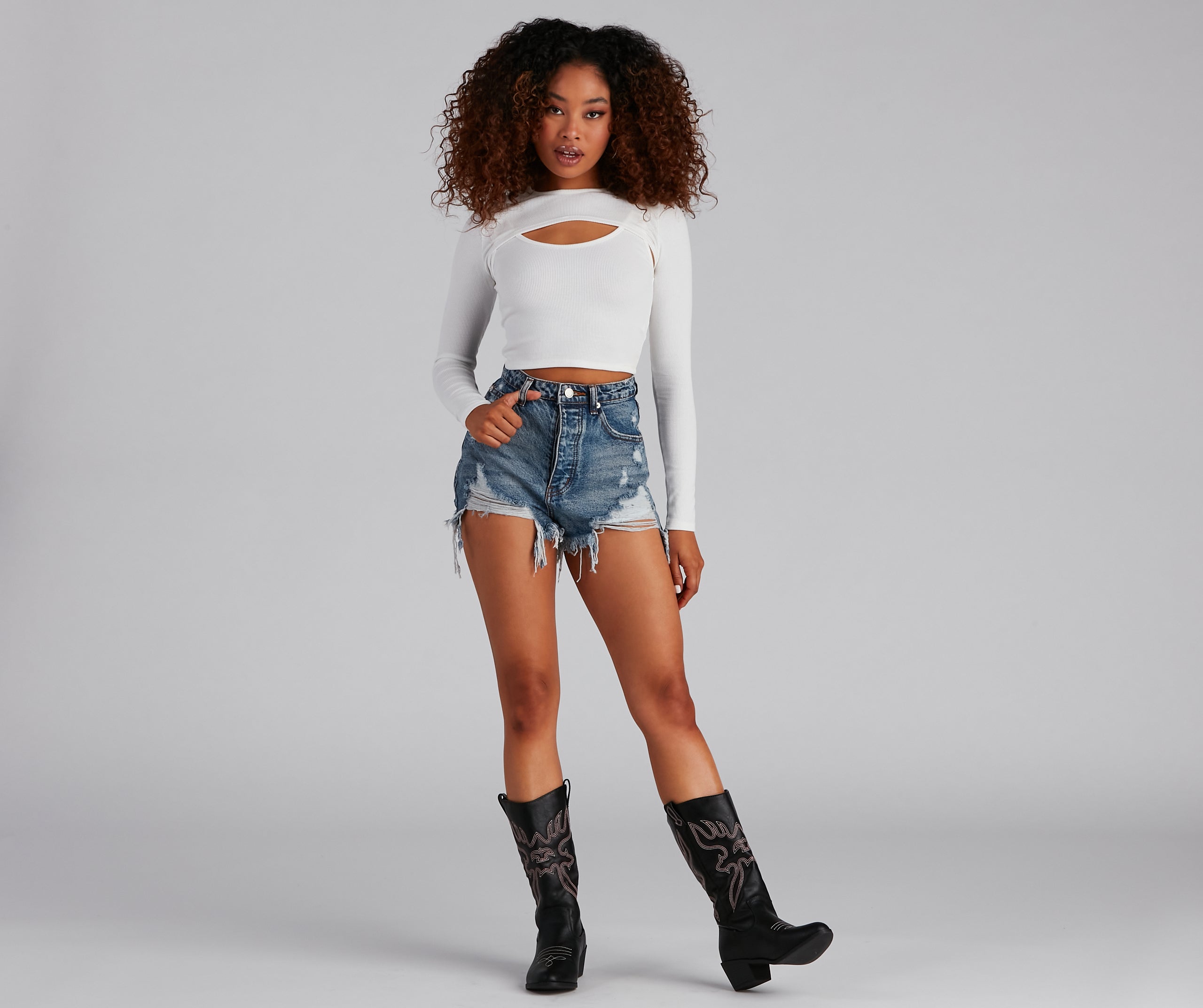 Simple Stunner Cropped Tank And Topper Set