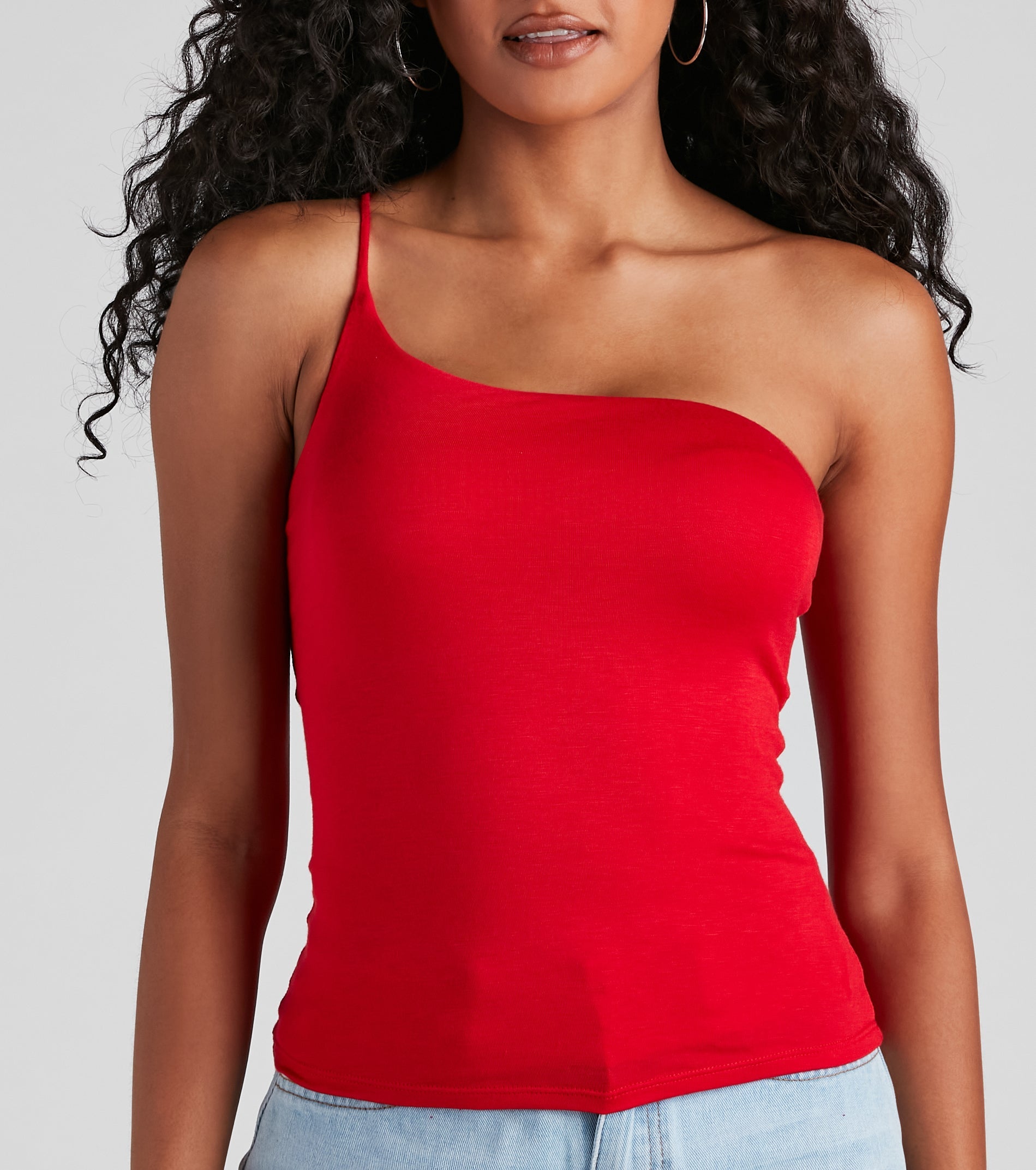 So Subtle One-Shoulder Tank Top