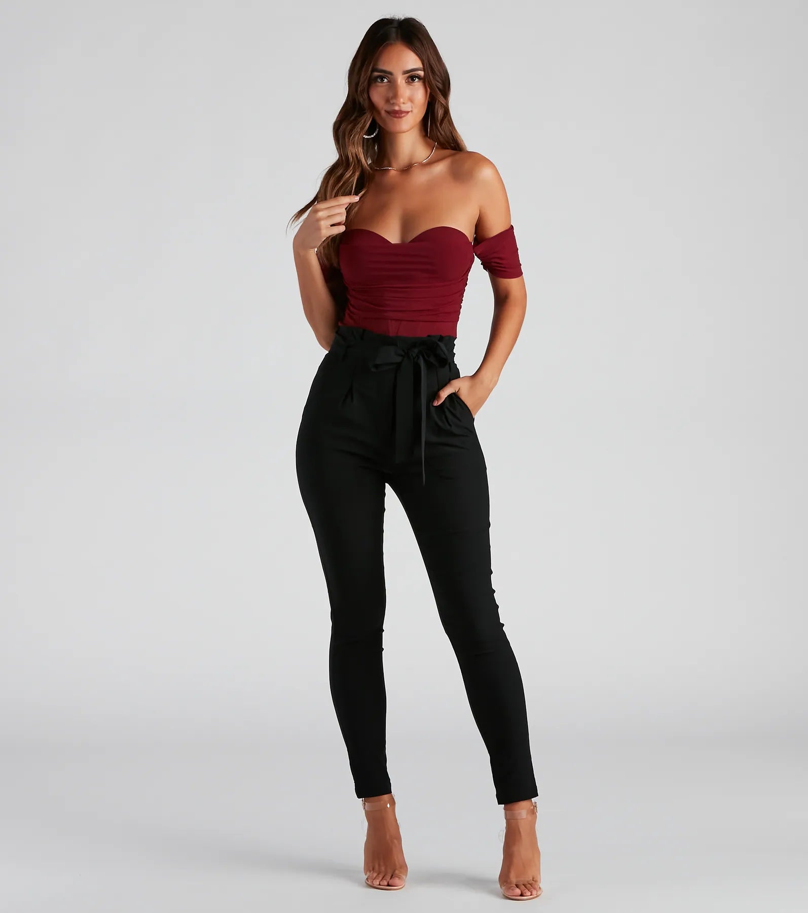 Another Date Mesh Bustier Bodysuit