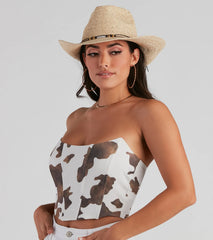 Rodeo's In Town Cow Print Bustier