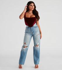 Velvet Vixen Cropped Bustier