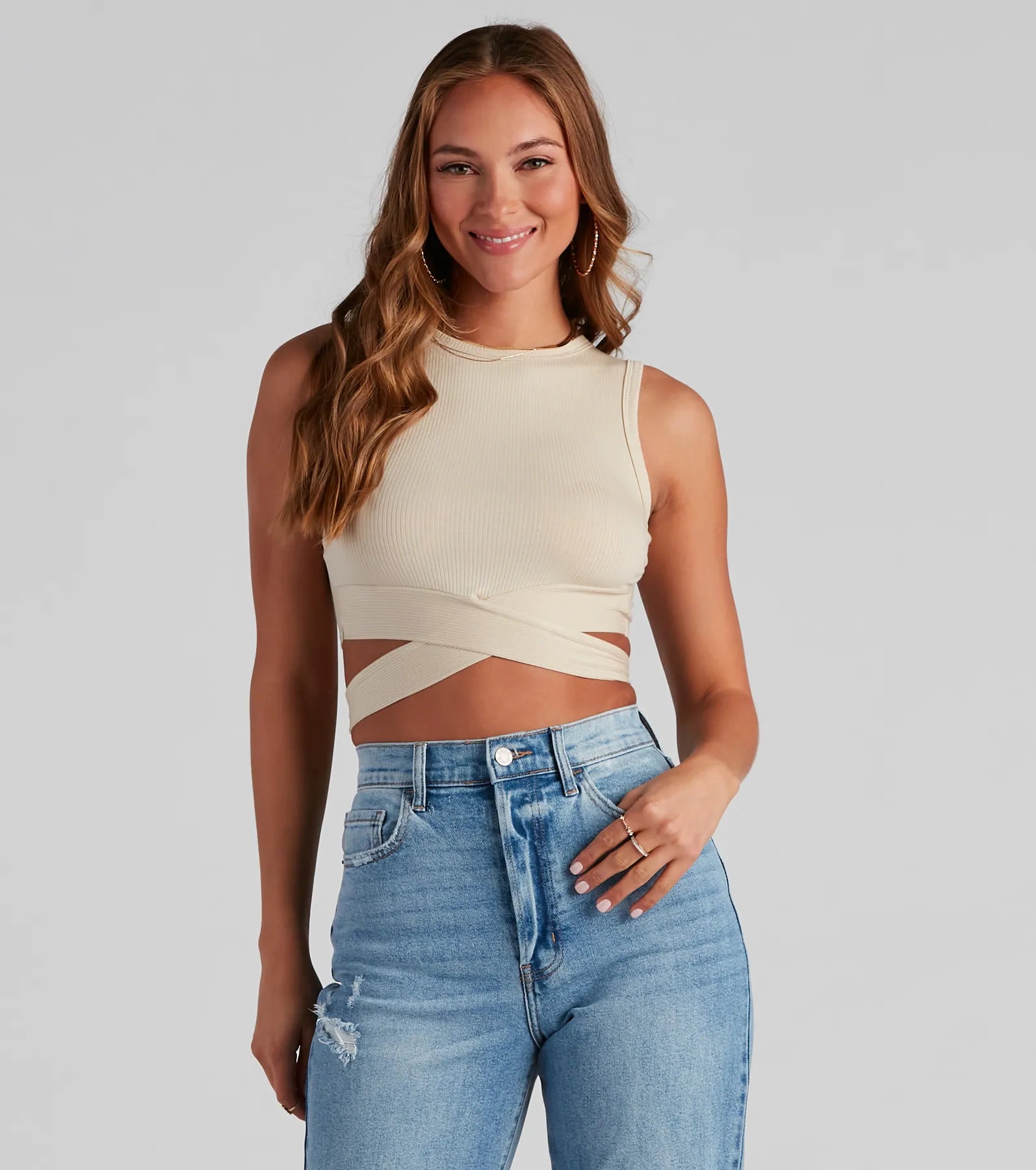 Wrapped In Chic Crop Top