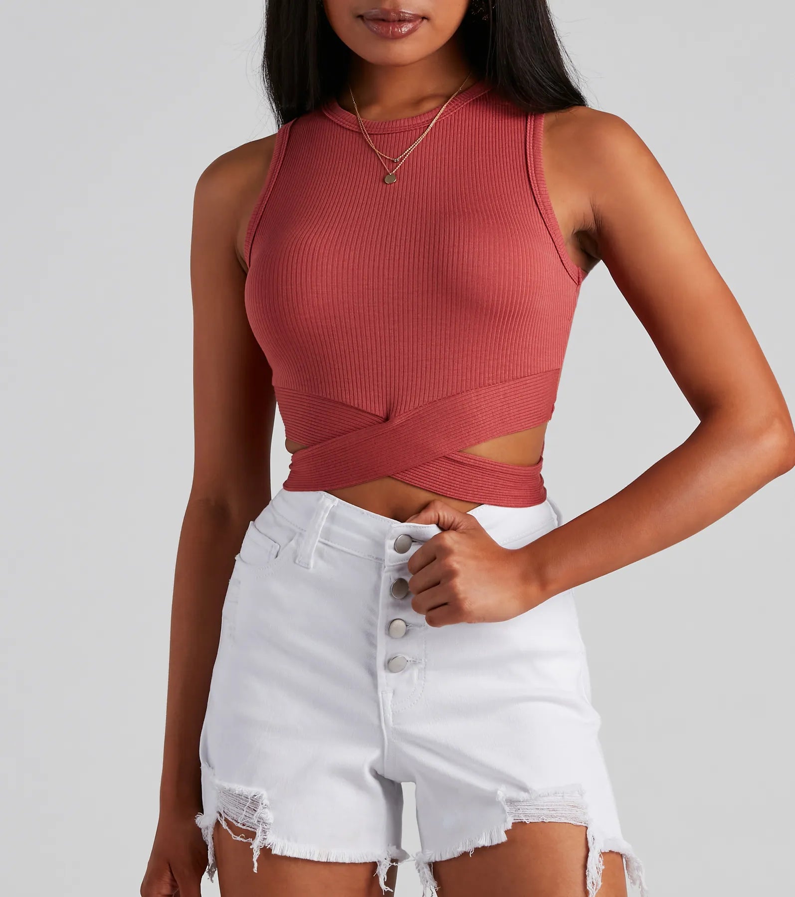 Wrapped In Chic Crop Top