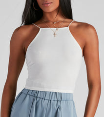Cute Essential Cropped Halter Top