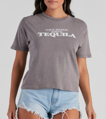 Save Water Vintage Graphic Tee