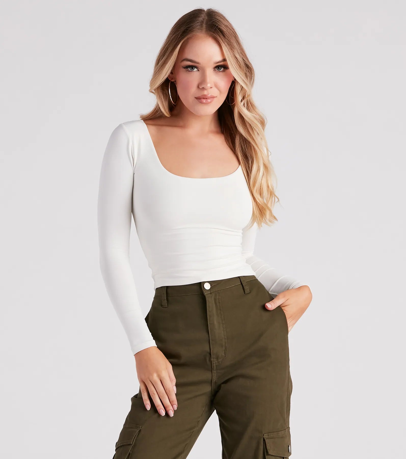 Clean Lines Scoop Neck Seamless Top