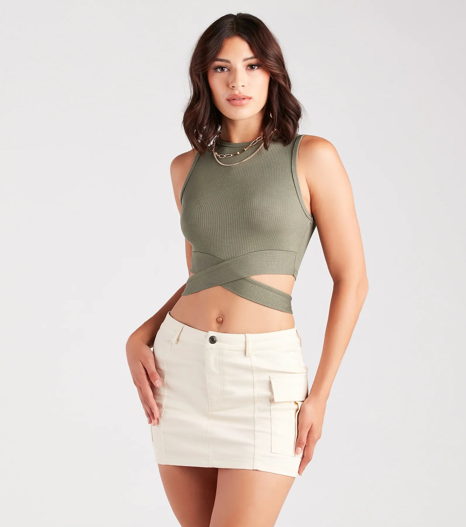 Wrapped In Chic Crop Top