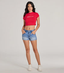 Drinks On Me Cropped Graphic Tee