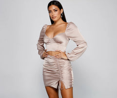 Dreamy And Chic Satin Crop Top