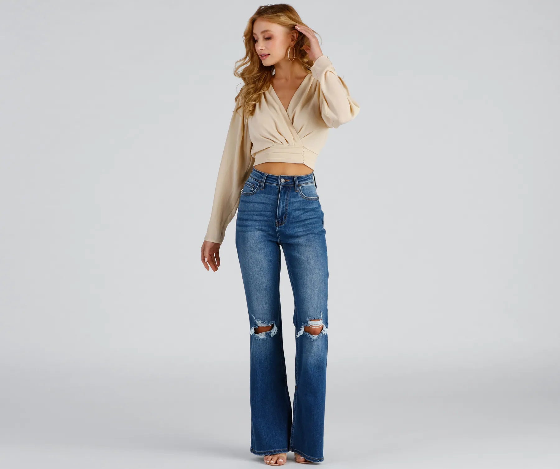 Playing Favorites Chiffon Button Top