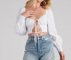 Charming Chic Peasant Sleeve Top