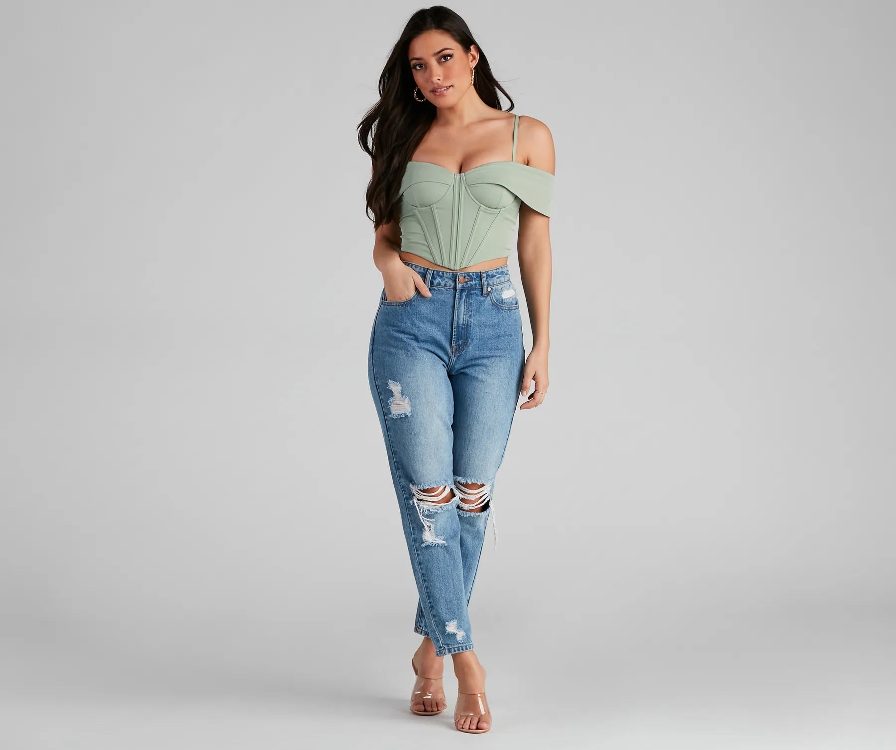 Forever Femme Cold Shoulder Corset