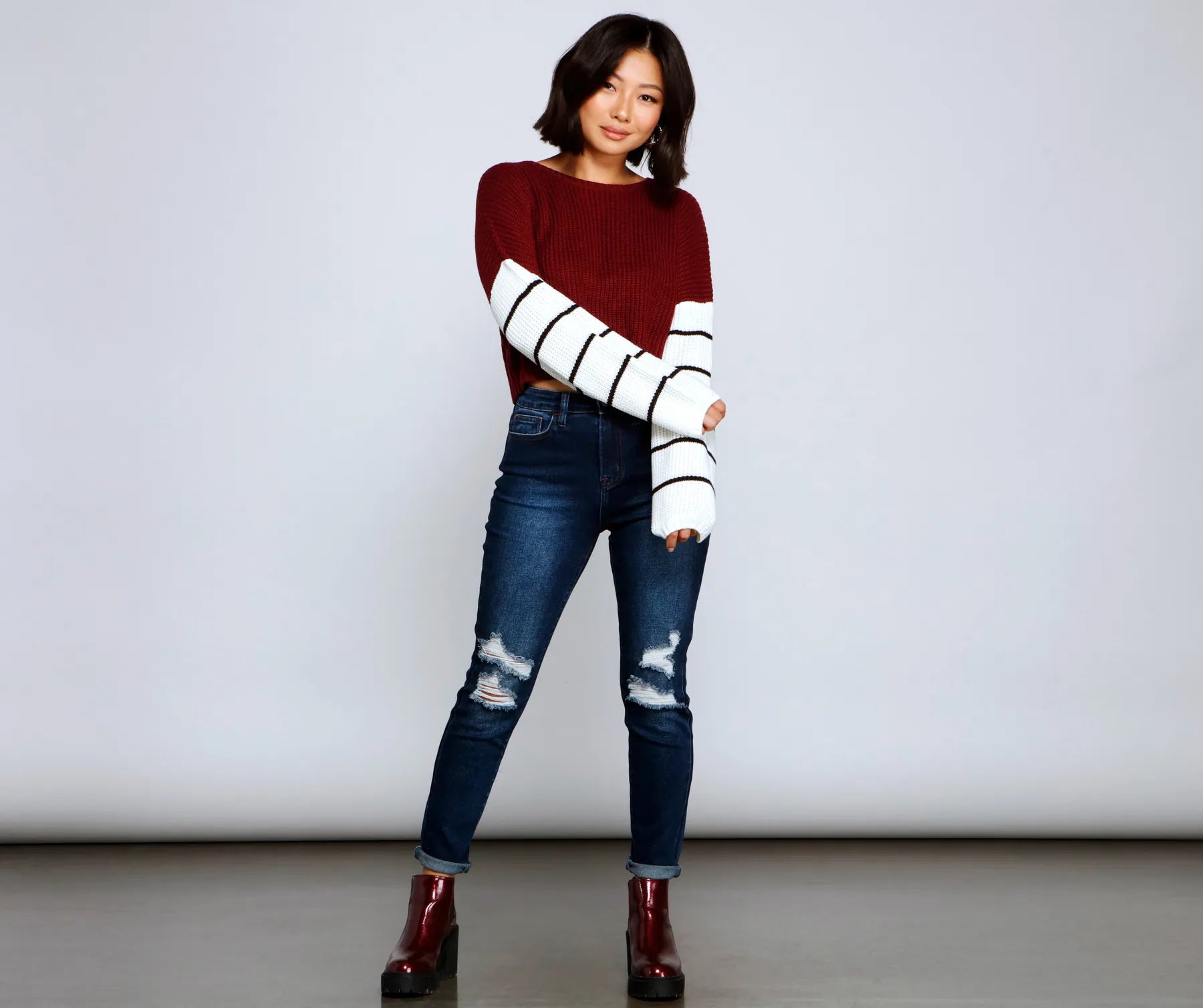 Casually On-Trend Striped Sweater