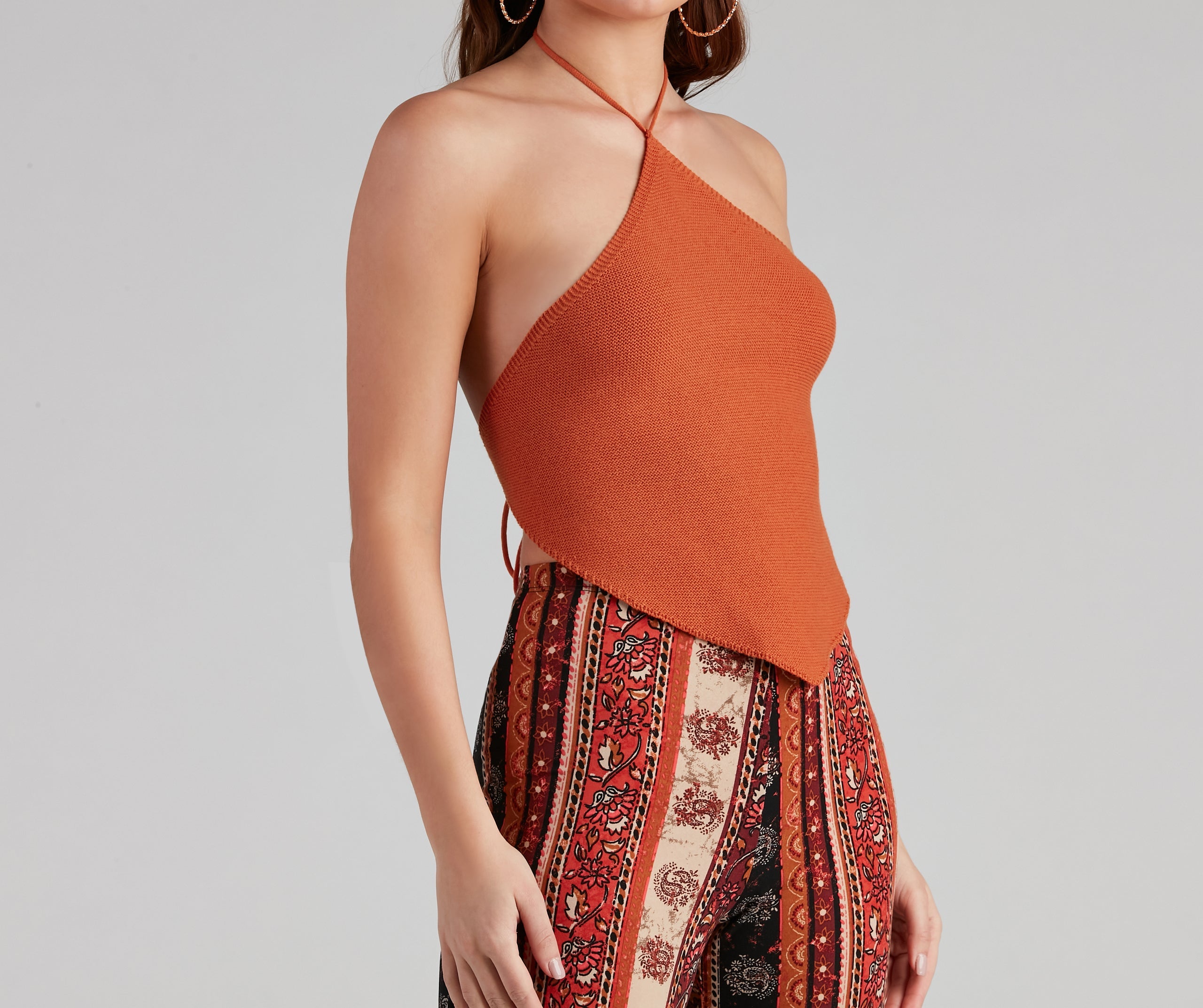 Summer Awaits Halter Crop Top