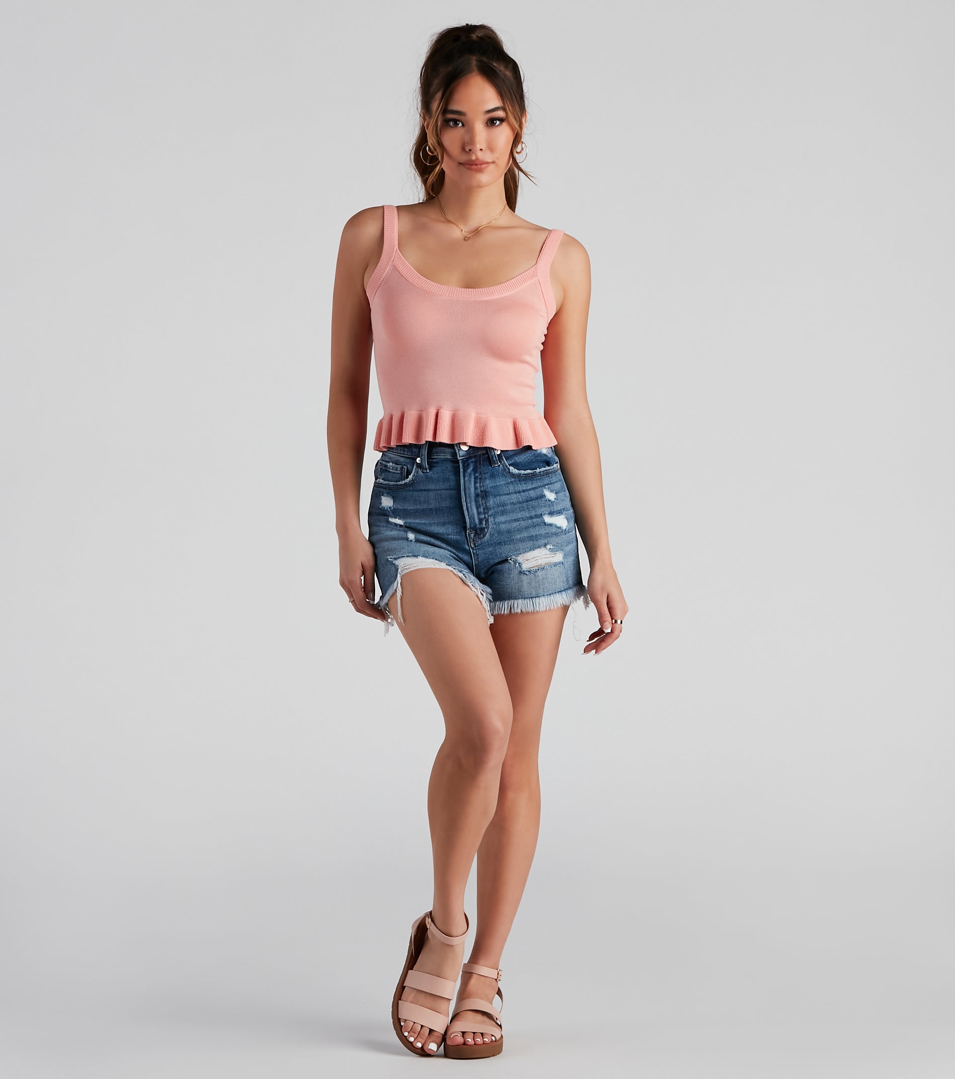 Perfectly Ripe Peplum Tank Top